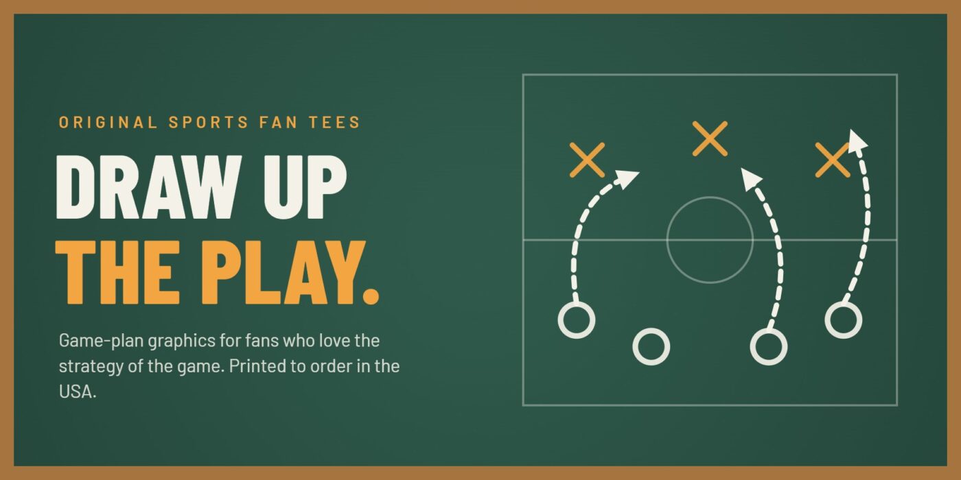 Playmaker Den – original game-plan sports fan tees printed to order in the USA