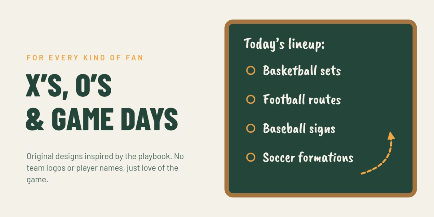 Playmaker Den – original designs for basketball, football, baseball and soccer fans